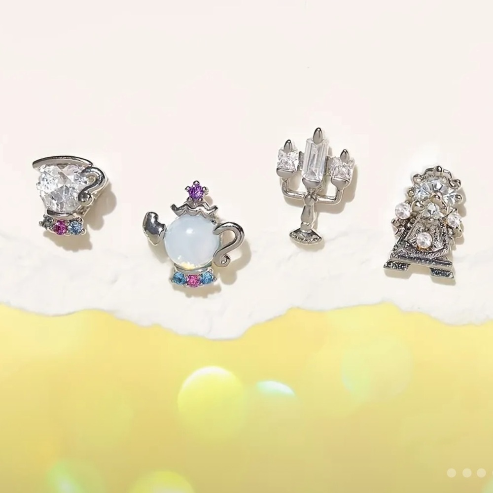 Disney’s Beauty And The Beast Earring Set, Beauty… - image 3